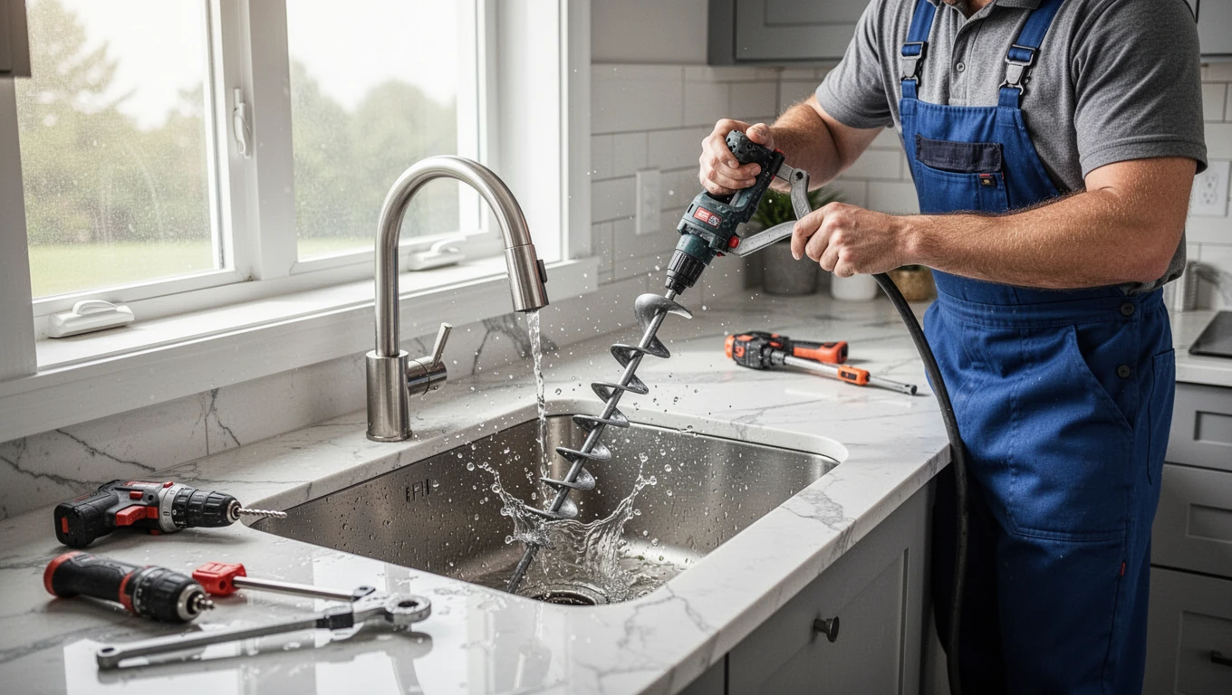 Clogged Kitchen Sink & Drain Clearing